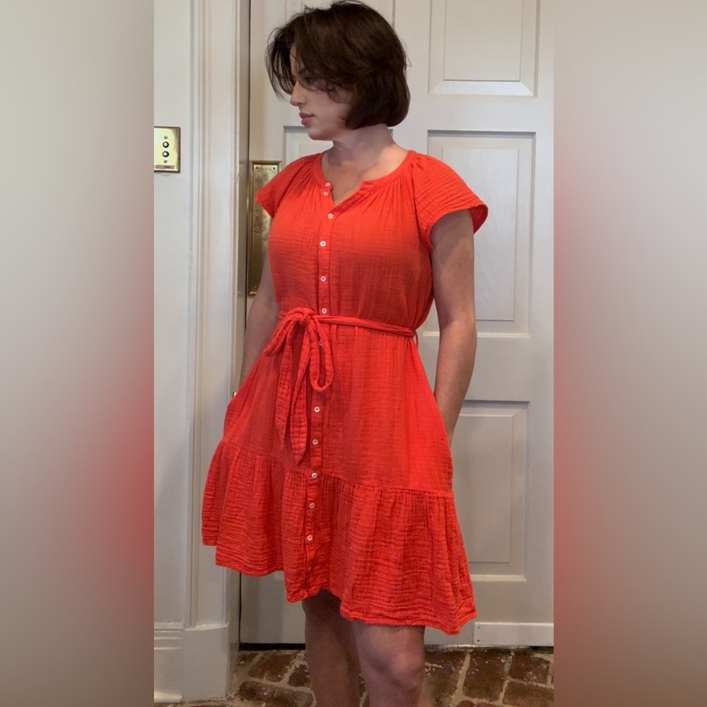 Xirena Dress - Orange/Coral Size XS